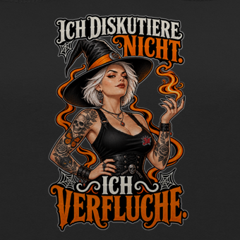 JA Ich verfluche – Damen-Hoodie, Nahaufnahme vom Motiv