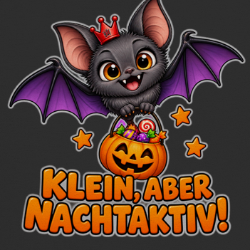 JA Nachtflatterer – Kinder-T-Shirt, Nahaufnahme vom Motiv
