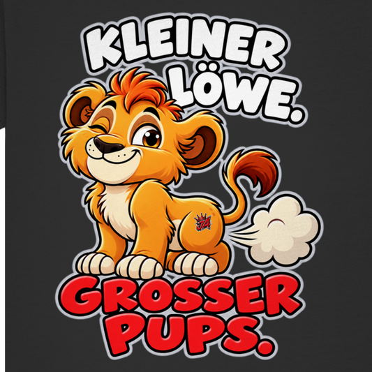 JA Pupsalarm – Baby-T-Shirt, Nahaufnahme vom Motiv