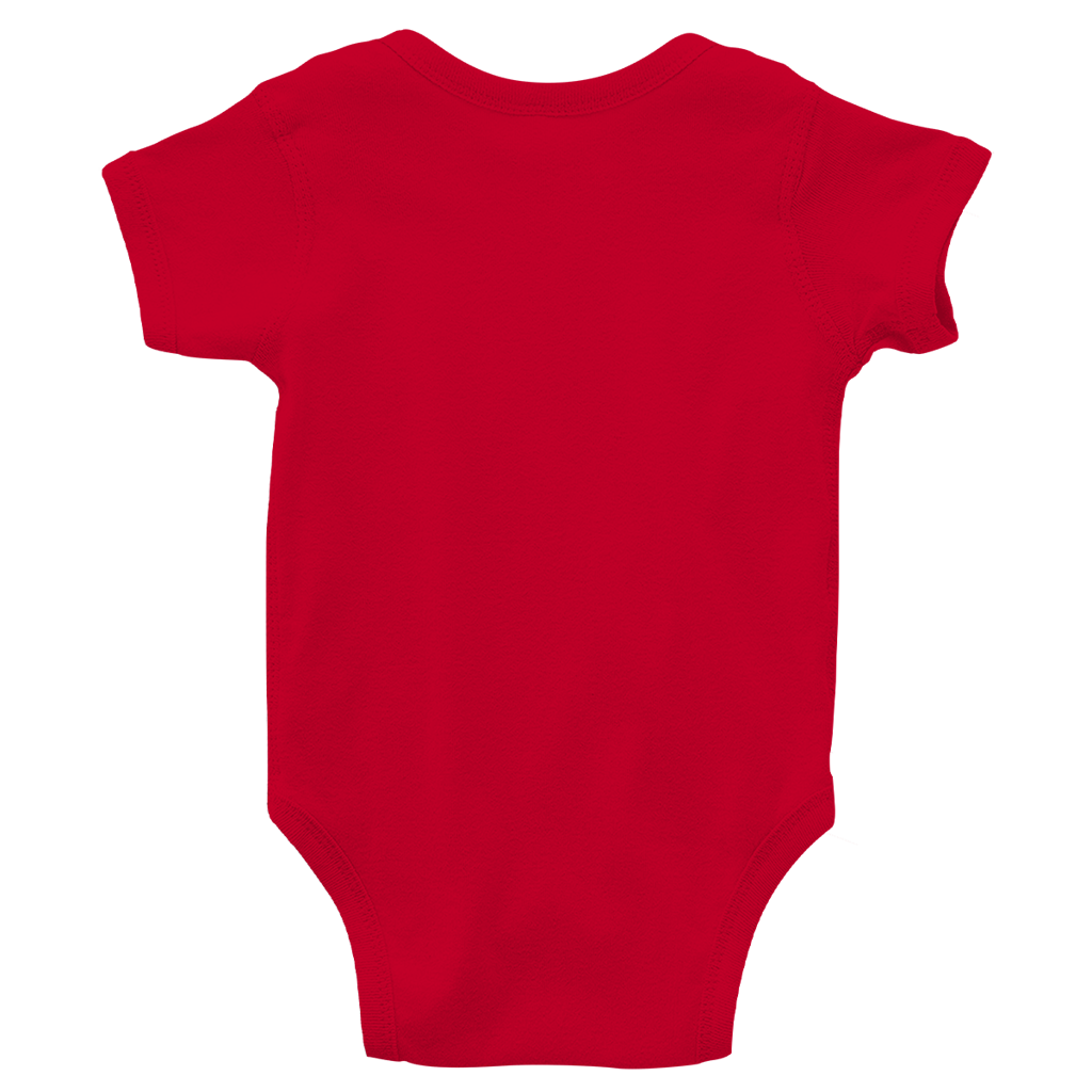 JA Spukaffe – Baby-Body in Rot, Rückansicht ohne Druck