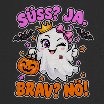 JA Spukprinzessin – Kinder-Hoodie, Nahaufnahme vom Motiv