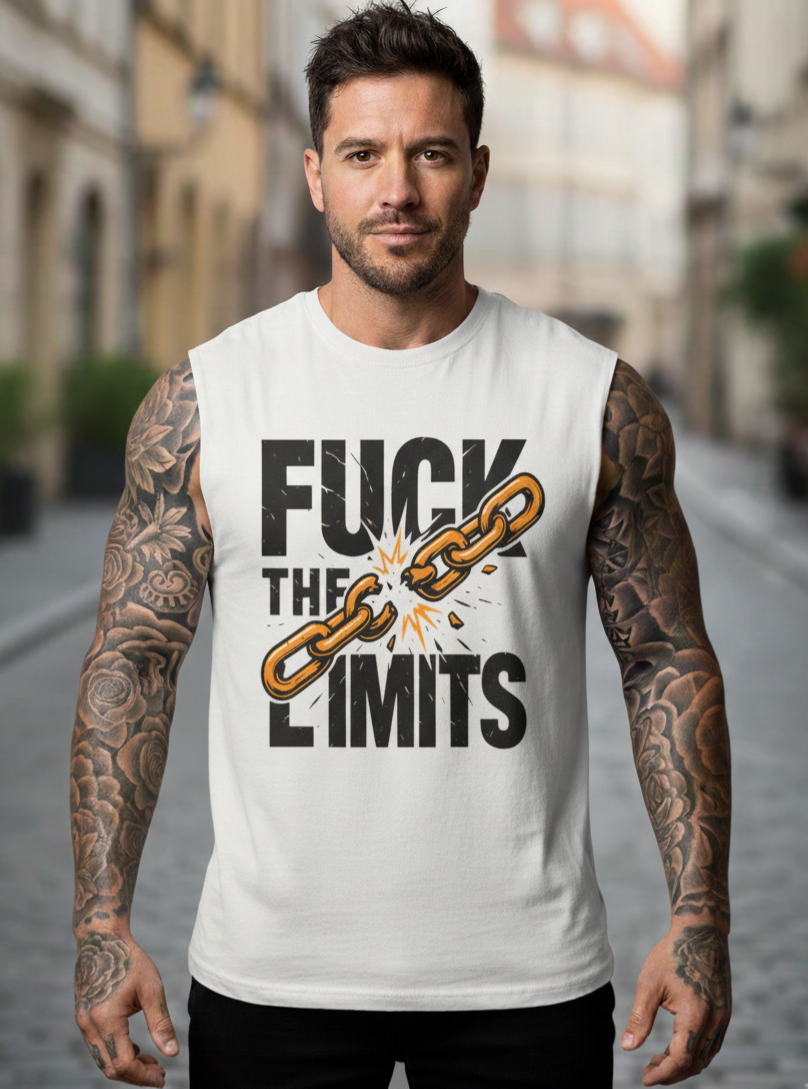 JA – F*CK THE LIMITS 🔥 Sleeveless Oversize Statement