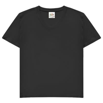 JA Ich hab Recht – Damen-V-Neck-Shirt in Schwarz, Vorderansicht ohne Druck