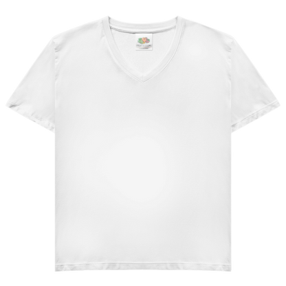 JA Ich hab Recht – Damen-V-Neck-Shirt in Weiß, Vorderansicht ohne Druck