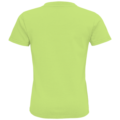 JA Geisterkick – Kinder-T-Shirt in Apfelgrün, Rückansicht ohne Druck