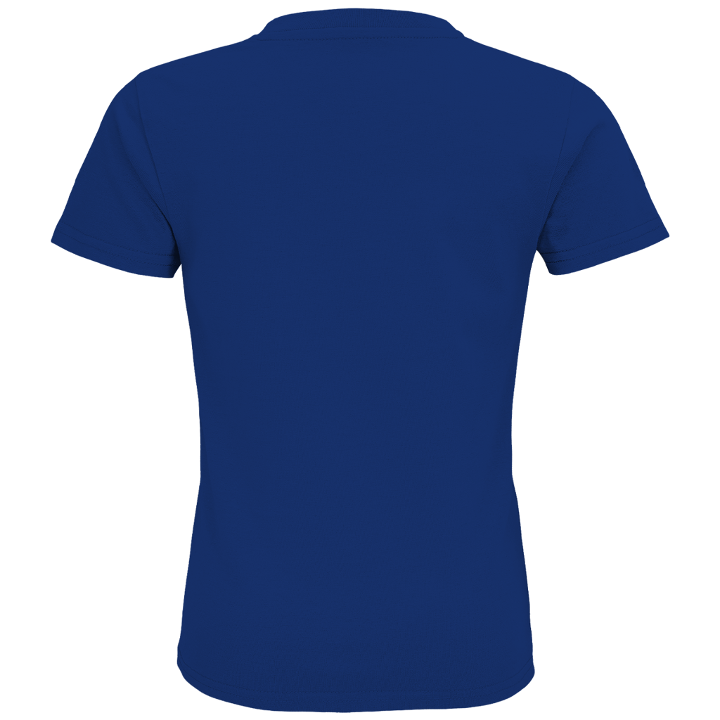 JA Geisterrocker – Kinder-T-Shirt in Royalblau, Rückansicht ohne Druck
