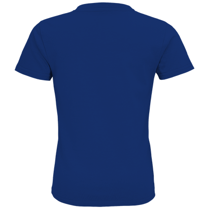 JA Geisterrocker – Kinder-T-Shirt in Royalblau, Rückansicht ohne Druck