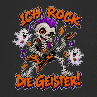 JA Geisterrocker – Kinder-Hoodie, Nahaufnahme vom Motiv