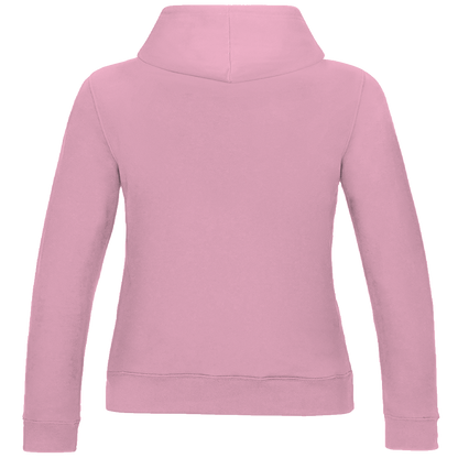 JA Fluch Queen – Damen-Hoodie in Babyrosa, Rückansicht ohne Druck