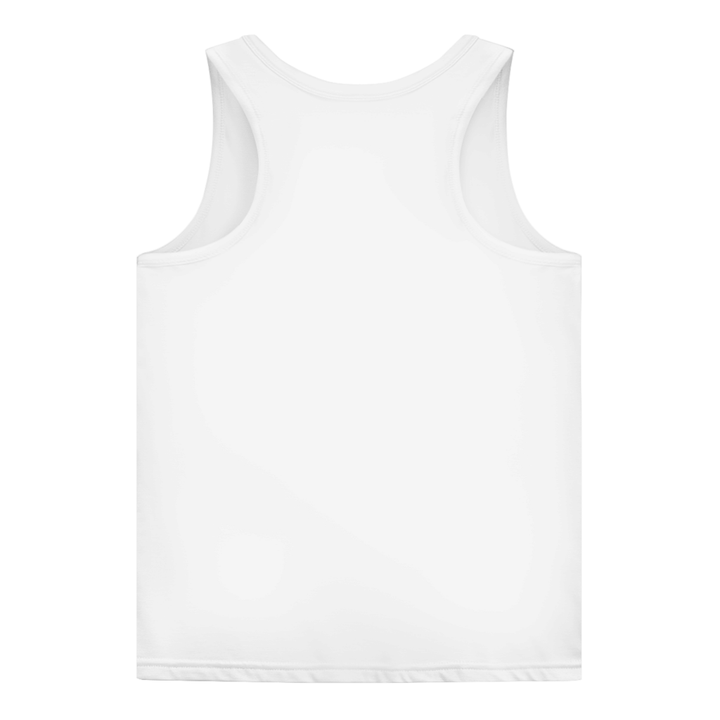JA Fluch Queen – Damen-Tanktop in Weiß, Rückansicht ohne Druck