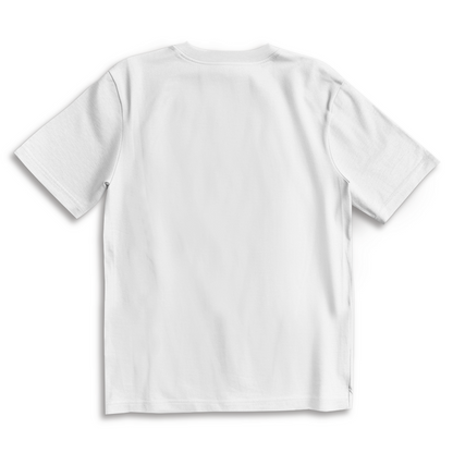 JA Echtteufel – Oversize-Shirt in Weiß, Rückansicht ohne Druck