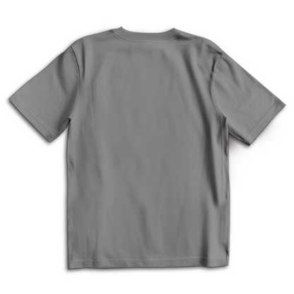 JA Echtteufel – Oversize-Shirt in Grau, Rückansicht ohne Druck