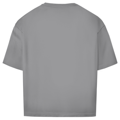 JA Eingewickelt – Oversize-Shirt in Grau, Rückansicht ohne Druck