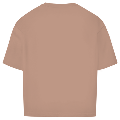 JA Erst Kaffee – Oversize-Shirt in Bernstein, Rückansicht ohne Druck