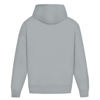 JA Erst Kaffee – Oversize-Hoodie in Hellgrau, Rückansicht ohne Druck