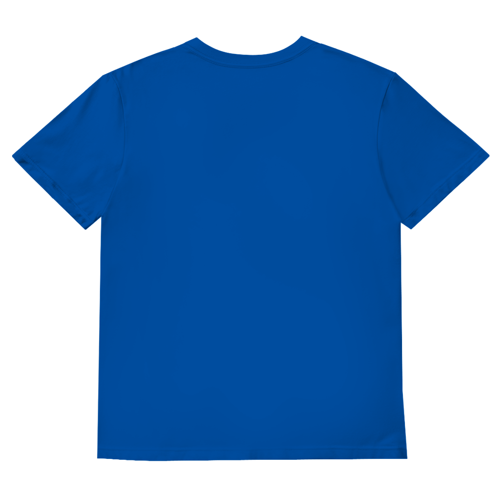 JA Geduldsfaden kabellos – Herren-V-Neck-Shirt in Royalblau, Rückansicht ohne Druck