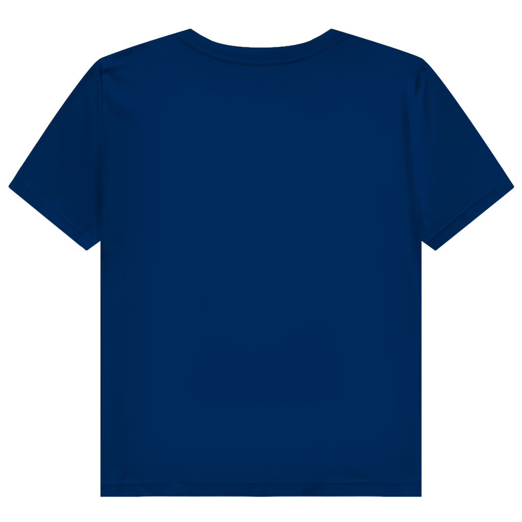 JA Große Klappe, gutes Herz – Damen-Bio-T-Shirt in Marineblau, Rückansicht ohne Druck