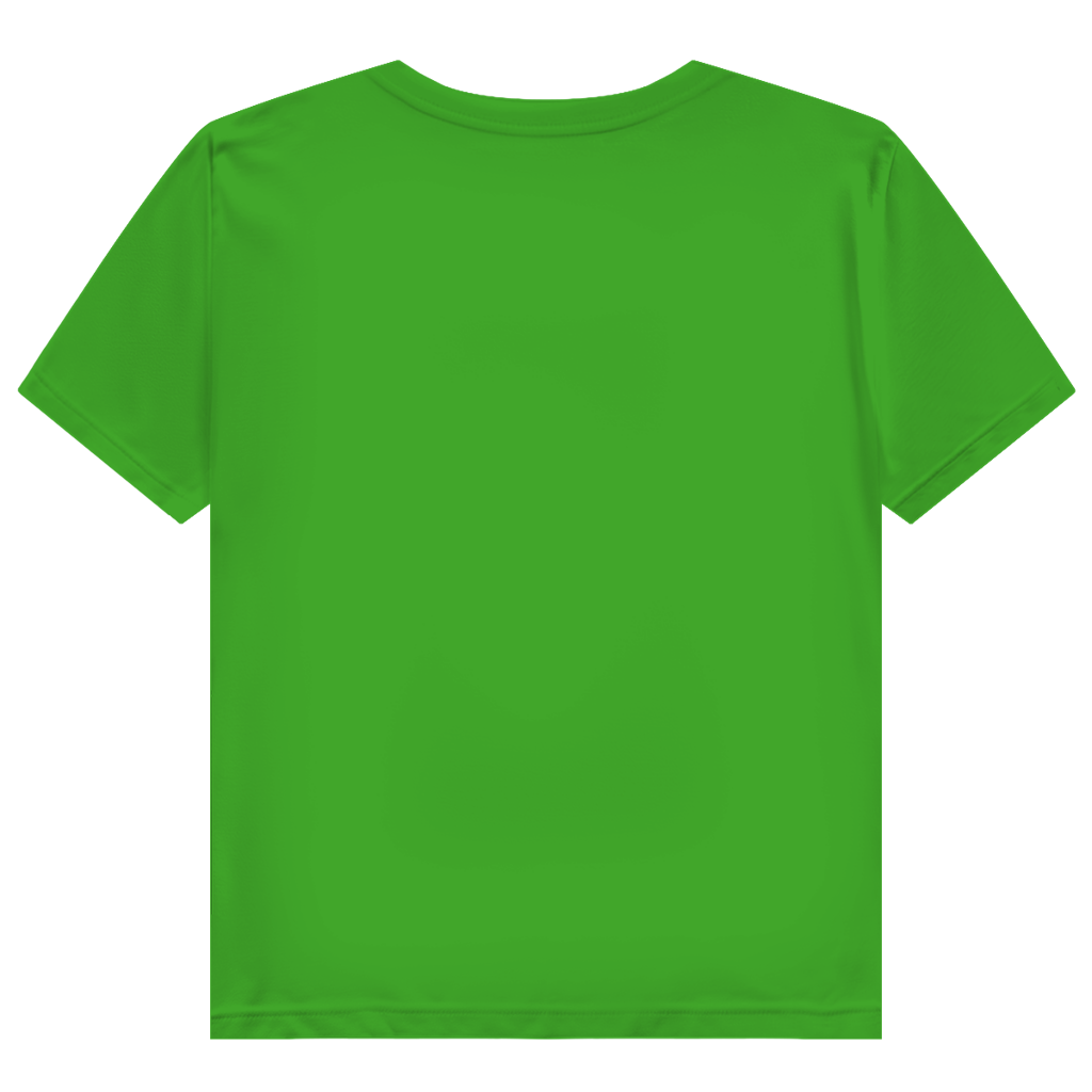 JA Große Klappe, gutes Herz – Damen-Bio-T-Shirt in Grün, Rückansicht ohne Druck