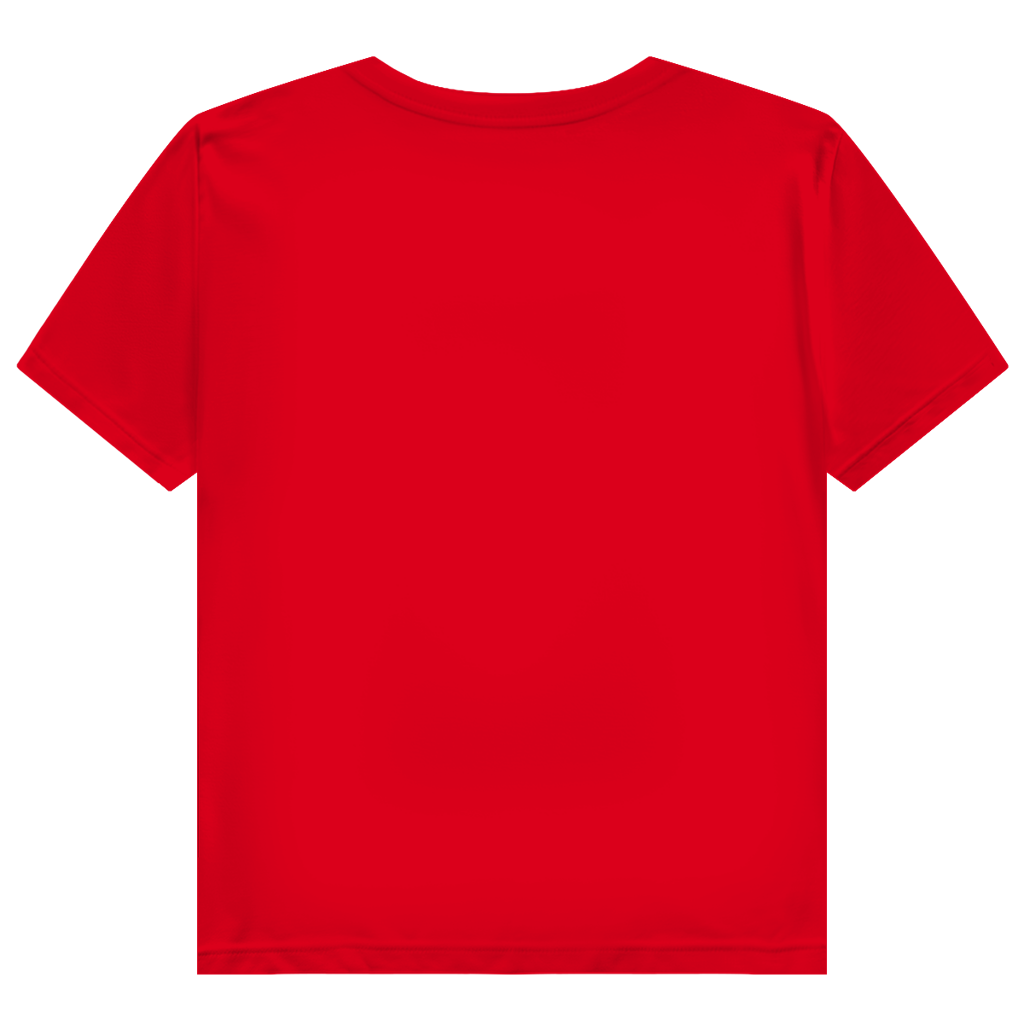 JA Große Klappe, gutes Herz – Damen-Bio-T-Shirt in Rot, Rückansicht ohne Druck