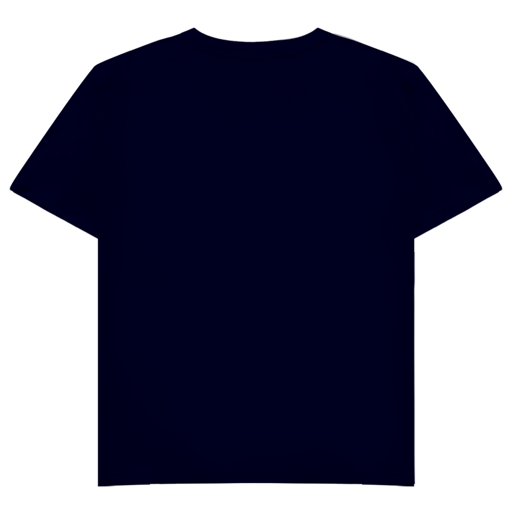 JA Große Klappe, gutes Herz – Damen-V-Neck-Shirt in Dunkles Marineblau, Rückansicht ohne Druck
