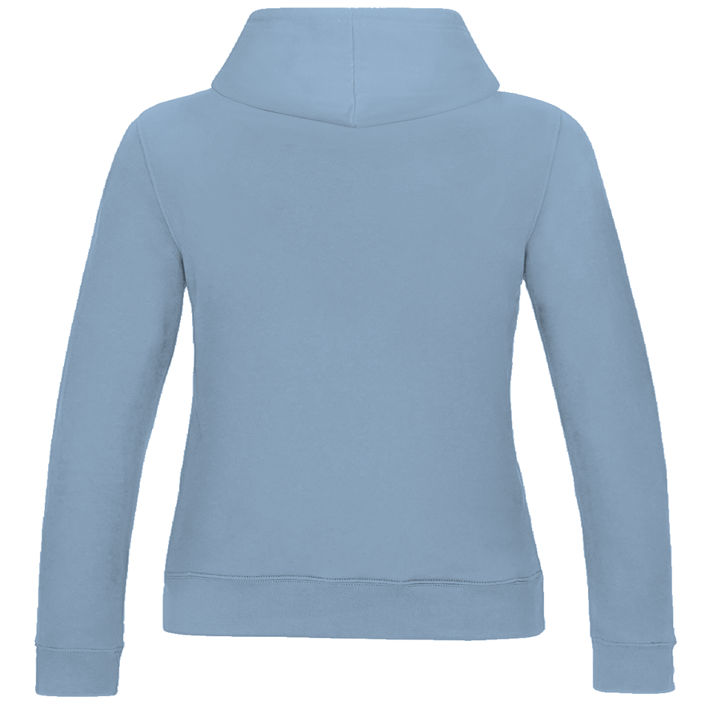 JA Hexenregeln – Damen-Hoodie in Himmelblau, Rückansicht ohne Druck