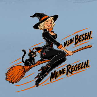 JA Hexenregeln – Damen-Hoodie, Nahaufnahme vom Motiv