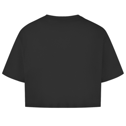 JA Hexenregeln – Damen-Crop-Top in Schwarz, Rückansicht ohne Druck