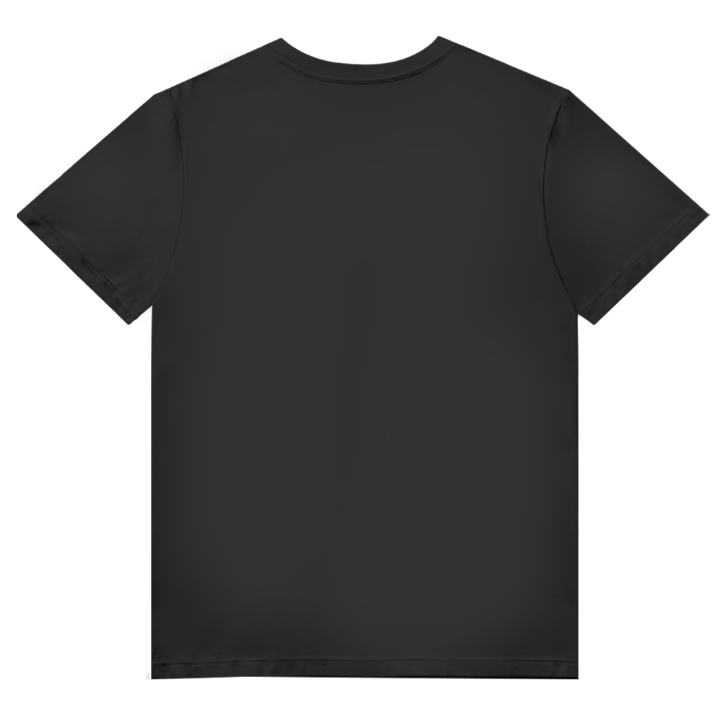 JA Höllenheiß – Herren-Bio-V-Neck-Shirt in Schwarz, Rückansicht ohne Druck