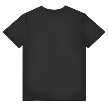 JA Höllenheiß – Herren-Bio-V-Neck-Shirt in Schwarz, Rückansicht ohne Druck