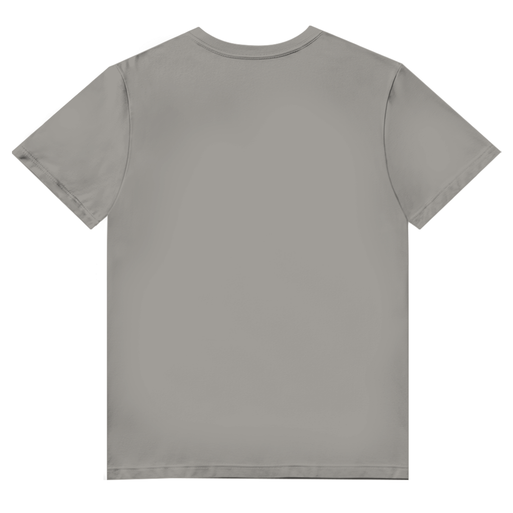 JA Höllenheiß – Herren-Bio-V-Neck-Shirt in Hellgrau, Rückansicht ohne Druck