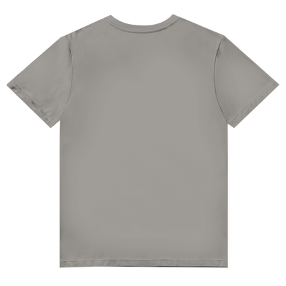 JA Höllenheiß – Herren-Bio-V-Neck-Shirt in Hellgrau, Rückansicht ohne Druck
