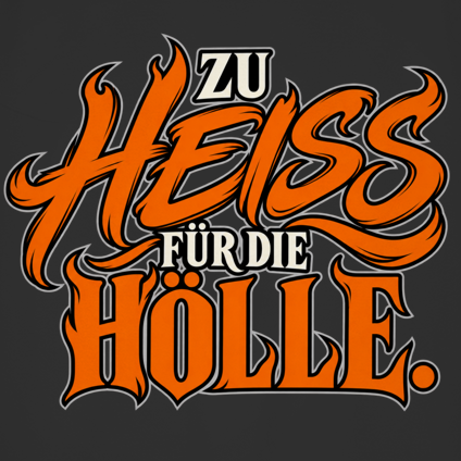 JA Höllenheiß – Damen-Bio-Tanktop, Nahaufnahme vom Motiv