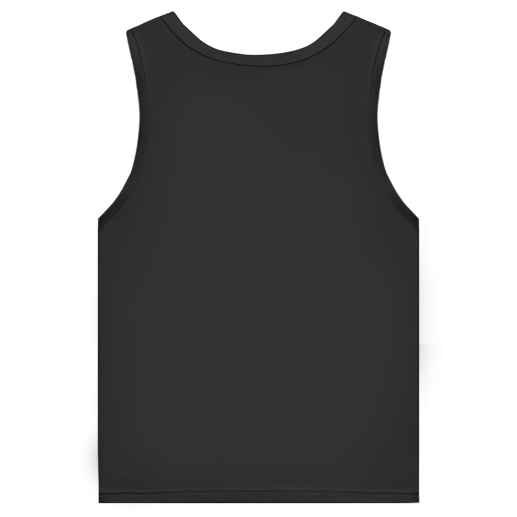 JA Ich diskutiere nicht – Herren-Bio-Tanktop in Schwarz, Rückansicht ohne Druck