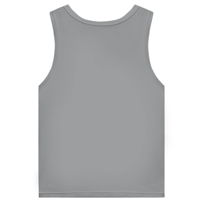 JA Ich diskutiere nicht – Herren-Bio-Tanktop in Sportgrau, Rückansicht ohne Druck