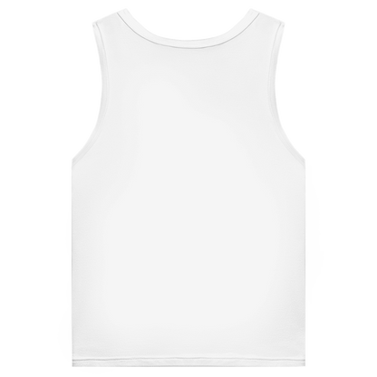 JA Ich diskutiere nicht – Herren-Bio-Tanktop in Weiß, Rückansicht ohne Druck