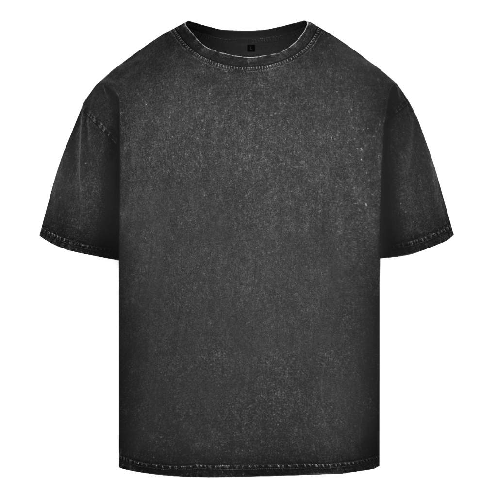 JA Ich diskutiere nicht – Oversize-Washed-Shirt in Schwarz, Vorderansicht ohne Druck