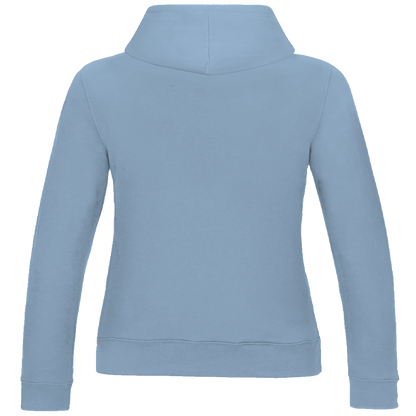 JA Ich bin nicht schwierig – Damen-Hoodie in Himmelblau, Rückansicht ohne Druck