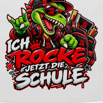 JA Schulstart Dino – Lunchbox, Nahaufnahme vom Motiv