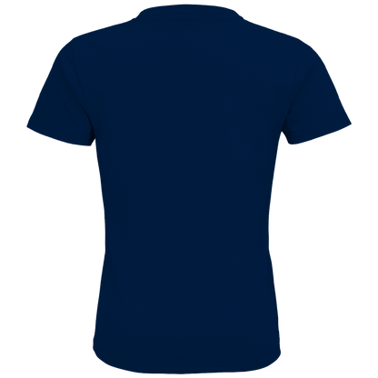 JA Kürbisquatsch – Kinder-T-Shirt in Marineblau, Rückansicht ohne Druck
