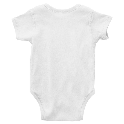 JA Kürbisquatsch – Baby-Body in Weiß, Rückansicht ohne Druck