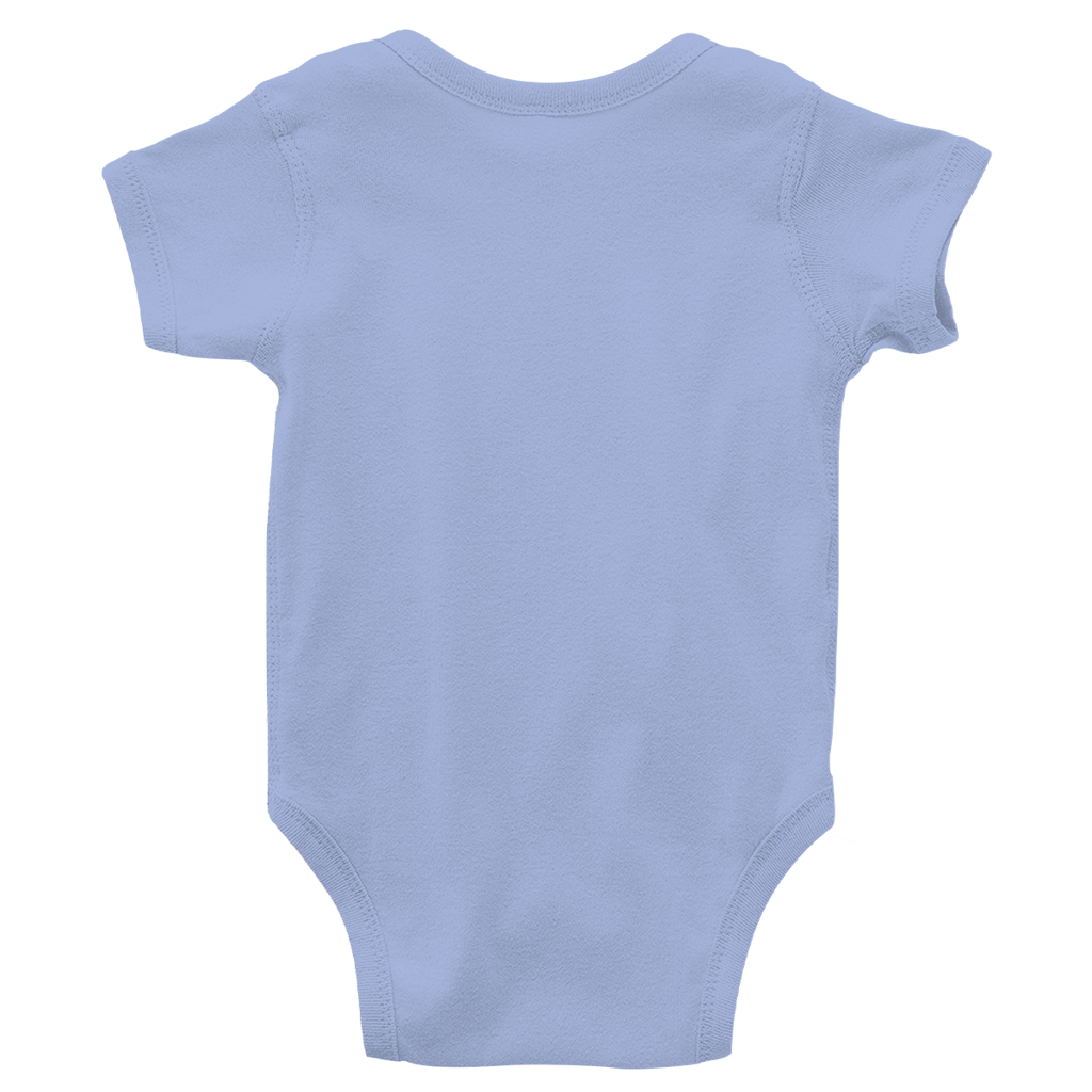 JA Kürbisquatsch – Baby-Body in Taubenblau, Rückansicht ohne Druck