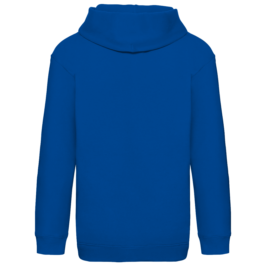 JA Klappenwolf – Kinder-Hoodie in Royalblau, Rückansicht ohne Druck