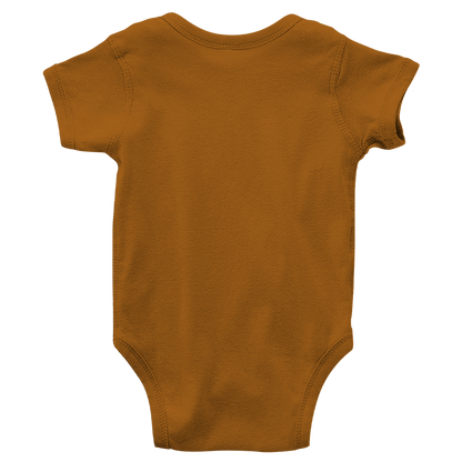 JA Klappenwolf – Baby-Body in Toffee, Rückansicht ohne Druck