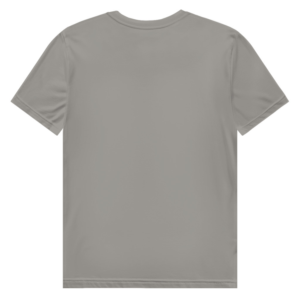 JA Ich leuchte – Herren-Bio-T-Shirt in Hellgrau, Rückansicht ohne Druck