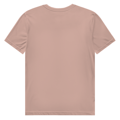 JA Ich leuchte – Herren-Bio-T-Shirt in Altrosa, Rückansicht ohne Druck