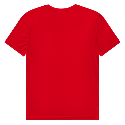 JA Knochenfrech – Herren-Bio-T-Shirt in Rot, Rückansicht ohne Druck