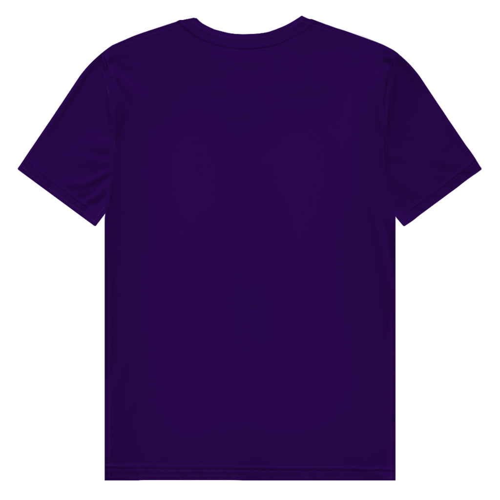 JA Knochenfrech – Herren-Bio-T-Shirt in Lila, Rückansicht ohne Druck