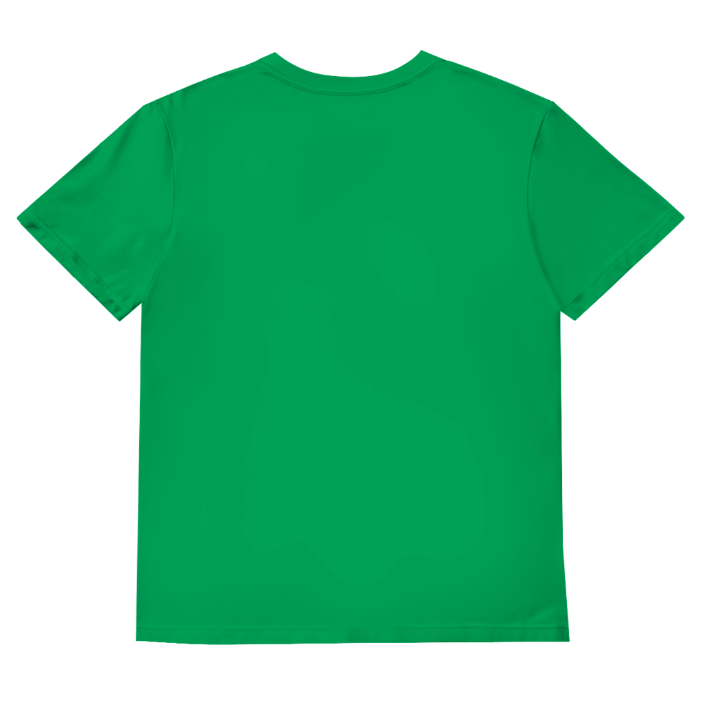 JA Knochenfrech – Herren-V-Neck-Shirt in Kellygrün, Rückansicht ohne Druck