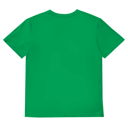 JA Knochenfrech – Herren-V-Neck-Shirt in Kellygrün, Rückansicht ohne Druck