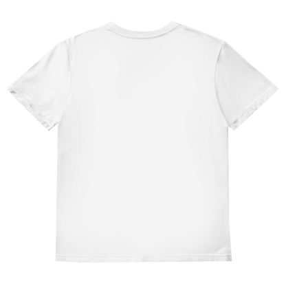JA Knochenfrech – Herren-V-Neck-Shirt in Weiß, Rückansicht ohne Druck